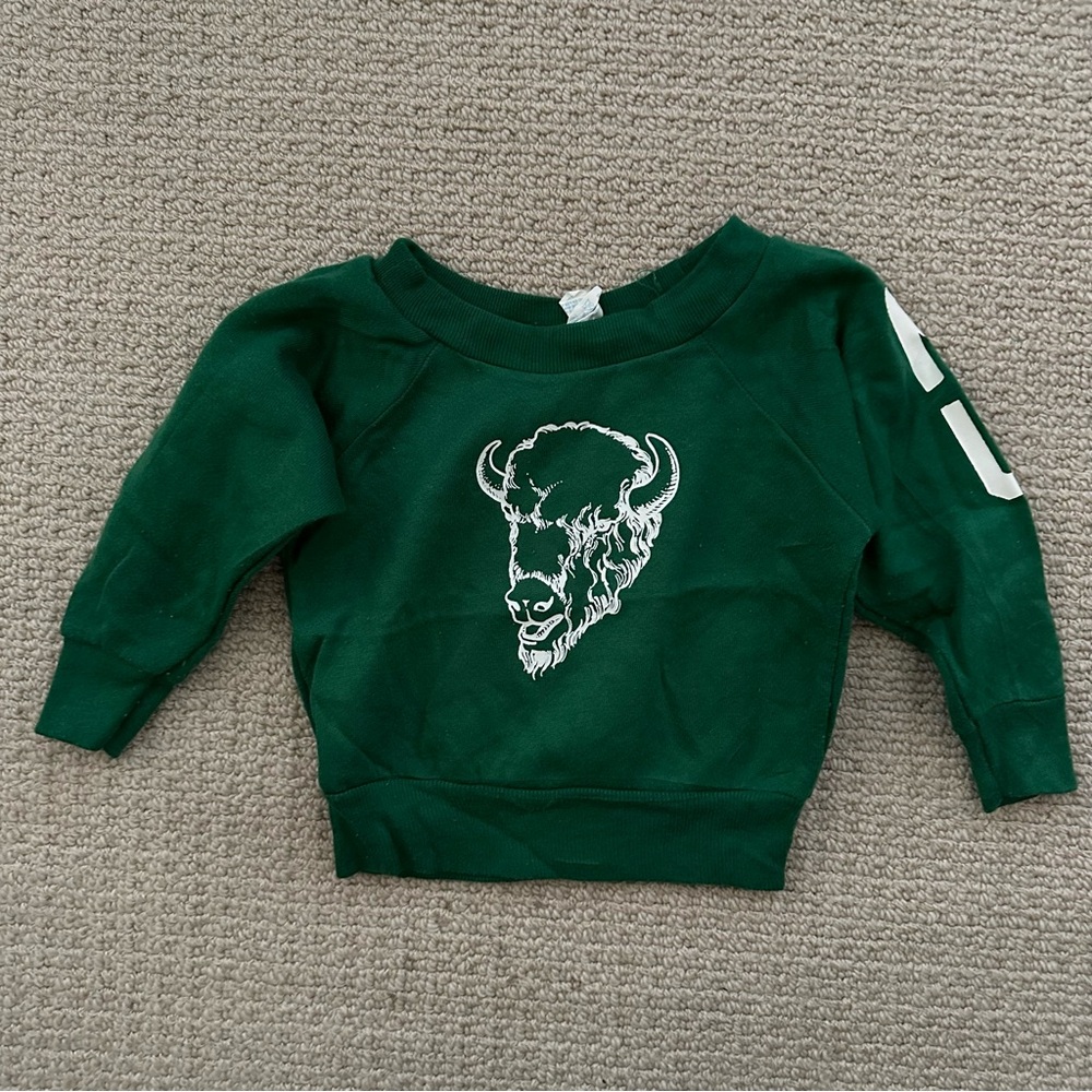 Vintage Marshall University Baby Green Sweatshirt 18 Months Marco The Bison